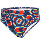 Boy's Endurance 10 Allover Brief - Navy & Pure Orange