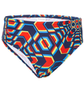 Boy's Endurance 10 Allover Brief - Navy & Pure Orange