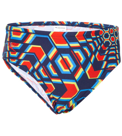 Boy's Endurance Allover Brief - Navy  &  Pure Orange_1