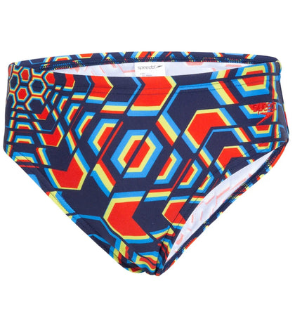 Boy's Endurance Allover Brief - Navy  &  Pure Orange_2