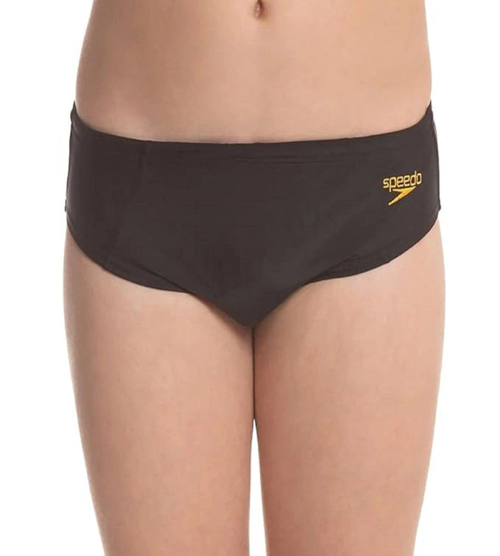 Boy's Endurance Lycra Brief - Black & Mango_1