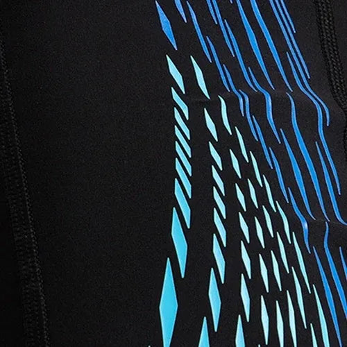 Men's Endurance10 Tech Print Placement Panel Aquashort - Black, Cobalt Pop & Picton Blue