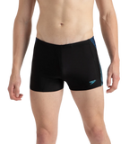 Men's Endurance10 Tech Print Placement Panel Aquashort - Black, Cobalt Pop & Picton Blue