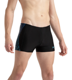 Men's Endurance10 Tech Print Placement Panel Aquashort - Black, Cobalt Pop & Picton Blue