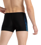 Men's Endurance10 Tech Print Placement Panel Aquashort - Black, Cobalt Pop & Picton Blue