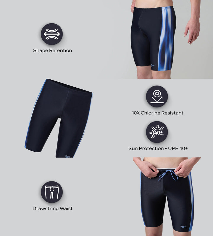 Men's Endurance10 Tech Panel Print Jammer - True Navy & Periwinkle Blue