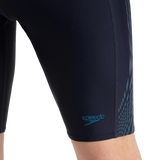 Men's Endurance10 Tech Print Placement Panel Jammer - True Navy, Hyper Yellow & Dark Teal