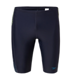 Men's Endurance10 Tech Print Placement Panel Jammer - True Navy, Hyper Yellow & Dark Teal