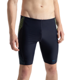 Men's Endurance10 Tech Print Placement Panel Jammer - True Navy, Hyper Yellow & Dark Teal