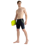 Men's Endurance10 Tech Print Placement Panel Jammer - True Navy, Hyper Yellow & Dark Teal