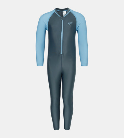 Tots Unisex Endurabrite Colorblock All In One Suit For Boys and Girls - Grey Lead & Wavelength
