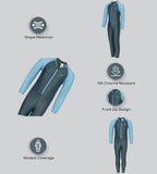 Tots Unisex Endurabrite Colorblock All In One Suit For Boys and Girls - Grey Lead & Wavelength