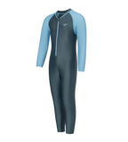 Tots Unisex Endurabrite Colorblock All In One Suit For Boys and Girls - Grey Lead & Wavelength