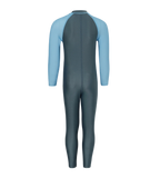 Tots Unisex Endurabrite Colorblock All In One Suit For Boys and Girls - Grey Lead & Wavelength