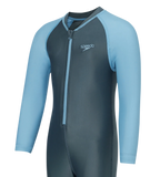 Tots Unisex Endurabrite Colorblock All In One Suit For Boys and Girls - Grey Lead & Wavelength