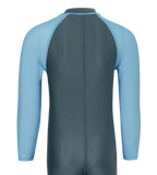 Tots Unisex Endurabrite Colorblock All In One Suit For Boys and Girls - Grey Lead & Wavelength