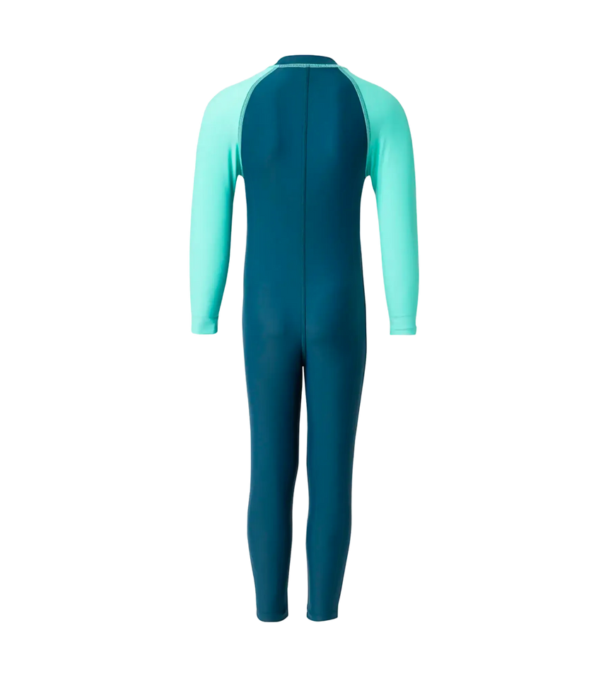 Boy's Enduraflex Color Block All In One Suit - Dark Teal & Arctic Glass