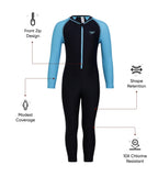 Tots Endurance 10 All In One Suit For Boys and Girls - True Navy & Picton Blue