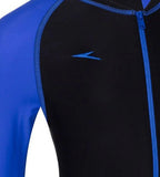 Tots Endurance 10 Color Block All In One Suit Swimwear - Black & Amparo Blue