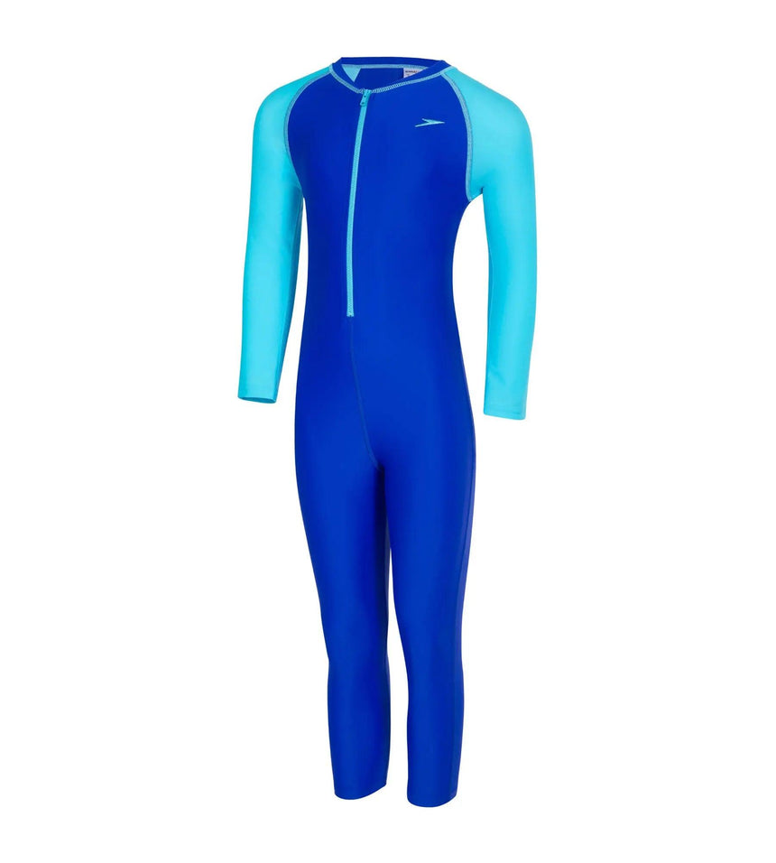 Tots Endurance 10 Color Block All In One Suit Swimwear - Chroma Blue & Aqua Splash