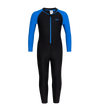 Tots Endurance 10 All In One Suit For Boys and Girls - Black & Bondi Blue