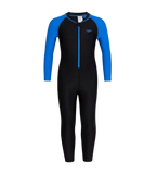 Tots Endurance 10 All In One Suit For Boys and Girls - Black & Bondi Blue