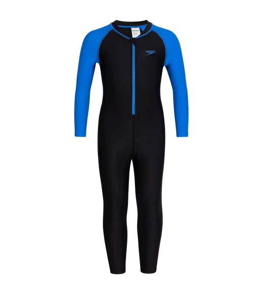 Tots Endurance 10 All In One Suit For Boys and Girls - Black & Bondi Blue