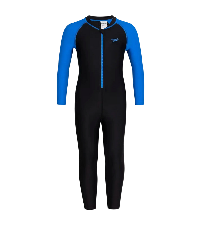 Tots Endurance 10 All In One Suit For Boys and Girls - Black & Bondi Blue