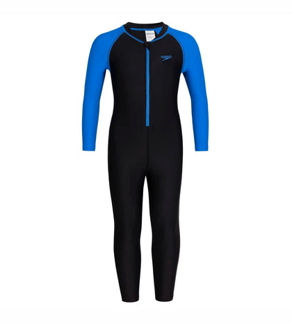 Tots Unisex Endurance All in one suit - Black & Bondi Blue_1