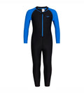 Boy's Endurance All in one suit   - Black  &  Bondi Blue_1