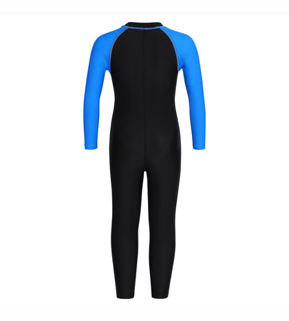 Tots Unisex Endurance All in one suit - Black & Bondi Blue_3