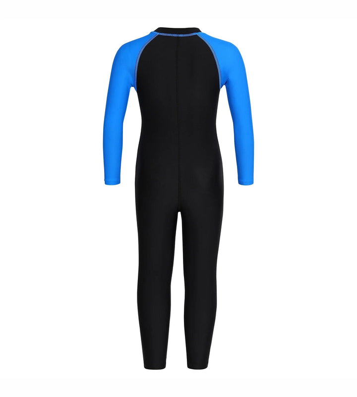 Boy's Endurance All in one suit   - Black  &  Bondi Blue_3