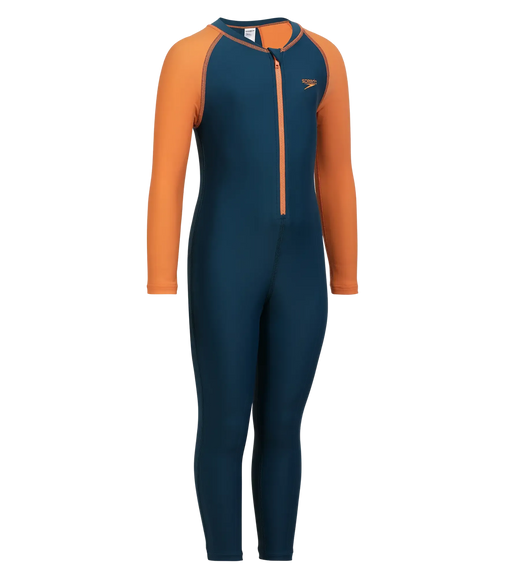 Boy's Recycled Endurance 10 All In One Suit - Dark Teal & Sweet Apricot