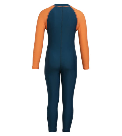 Tots Unisex Endurance All In One Suit - Dark Teal  &  Sweet Apricot_4