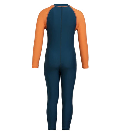 Tots Unisex Endurance All In One Suit - Dark Teal  &  Sweet Apricot_4