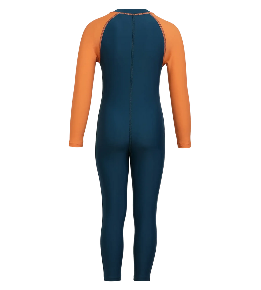 Boy's Recycled Endurance 10 All In One Suit - Dark Teal & Sweet Apricot