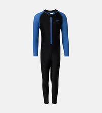 Boy's Endurance10 Color Block All In One Suit - Black & Turkish Sea