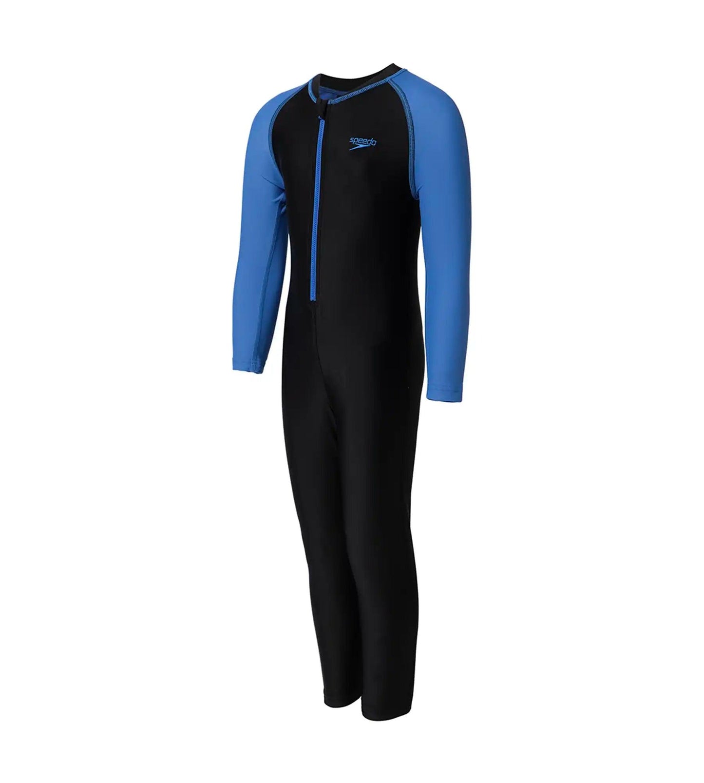 Boy's Endurance10 Color Block All In One Suit - Black & Turkish Sea