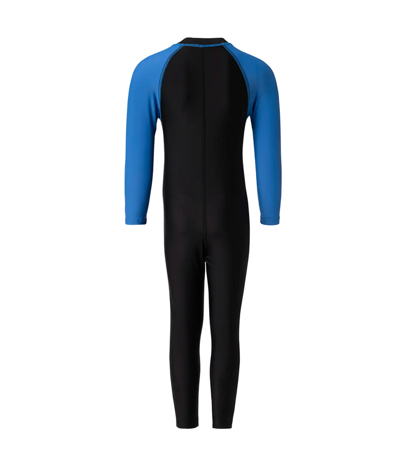 Boy's Endurance10 Color Block All In One Suit - Black & Turkish Sea