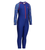 Boy's Recycled Endurance 10 Printed All In One Suit - True Cobalt & Picton Blue