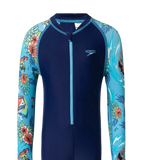 Tot's Endurance10 Sleeve Print All In One Suit For Boys and Girls - Harmony, Picton Blue & Bright White