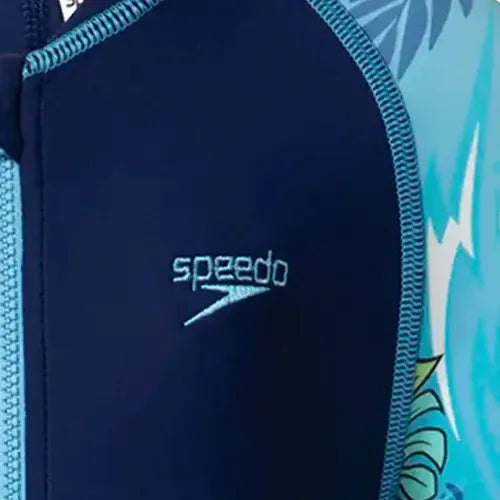 Tot's Endurance10 Sleeve Print All In One Suit For Boys and Girls - Harmony, Picton Blue & Bright White