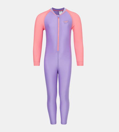 Tots Unisex Endurabrite Colorblock All In One Suit For Boys and Girls - Purple Mist & Pink Lemonade