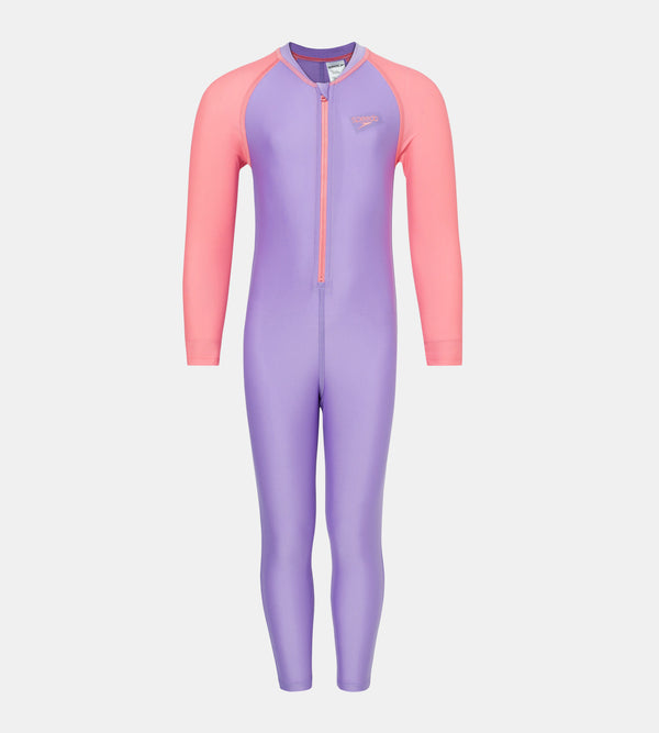 Tots Unisex Endurabrite Colorblock All In One Suit For Boys and Girls - Purple Mist & Pink Lemonade