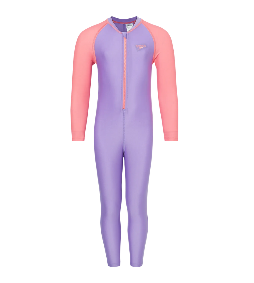 Tots Unisex Endurabrite Colorblock All In One Suit For Boys and Girls - Purple Mist & Pink Lemonade