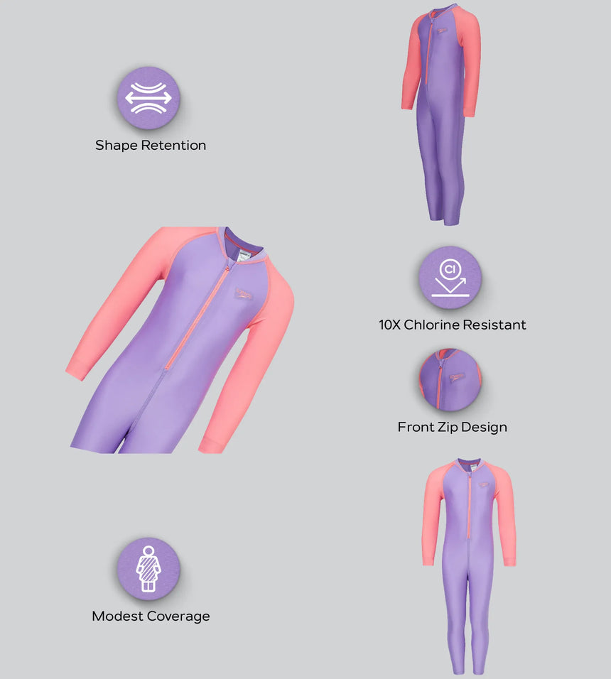 Buy Speedo Tots Unisex Endurabrite Colorblock All In One Suit For