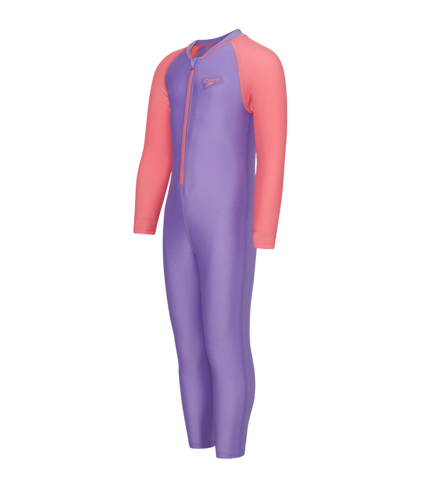 Tots Unisex Endurabrite Colorblock All In One Suit For Boys and Girls - Purple Mist & Pink Lemonade