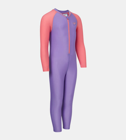Tots Unisex Endurabrite Colorblock All In One Suit For Boys and Girls - Purple Mist & Pink Lemonade