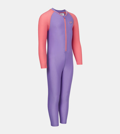 Tots Unisex Endurabrite Colorblock All In One Suit For Boys and Girls - Purple Mist & Pink Lemonade