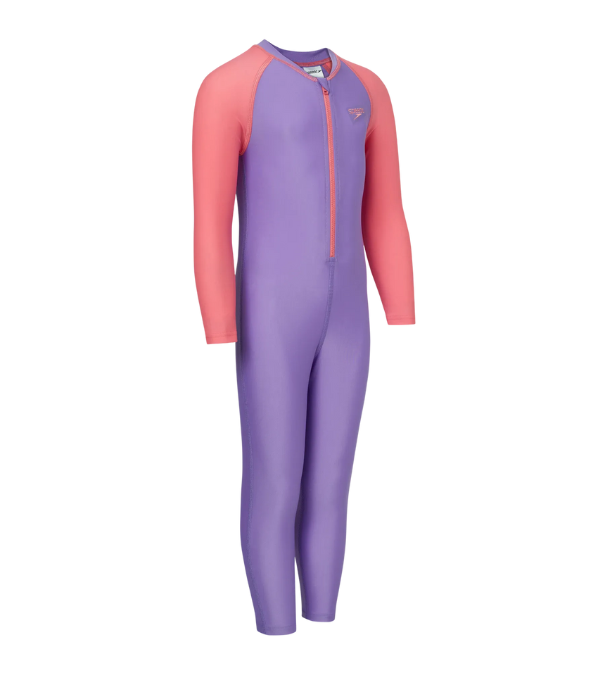 Tots Unisex Endurabrite Colorblock All In One Suit For Boys and Girls - Purple Mist & Pink Lemonade